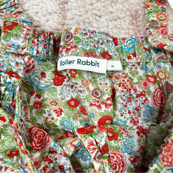 Roller Rabbit Multicolor Floral Crop Tank Top 70's Style Summer Size Medium Boho - Picture 3 of 9